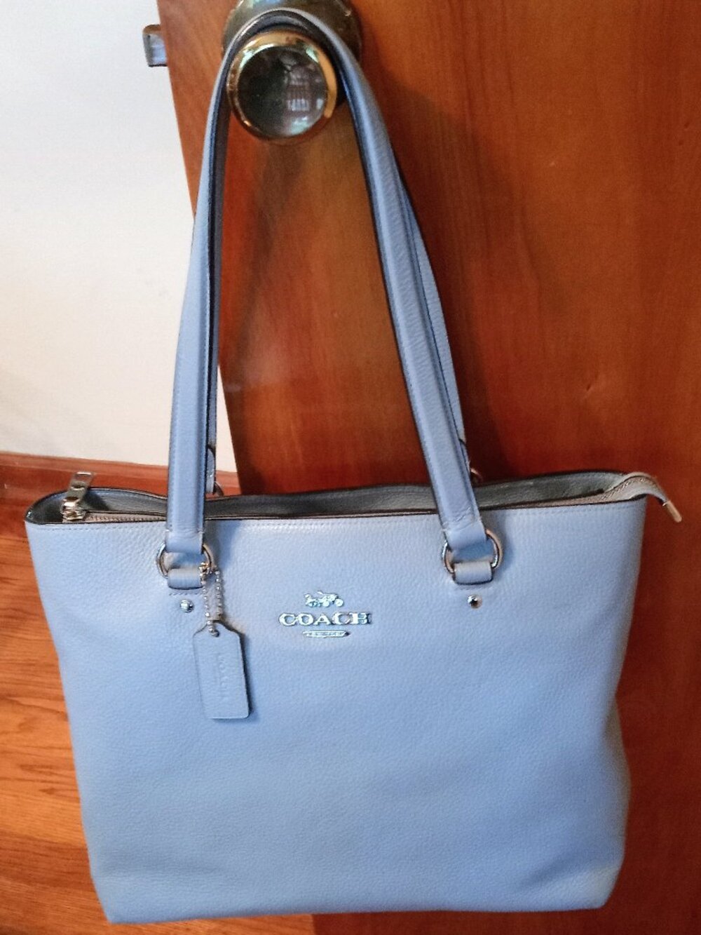 Coach shoulder bag -light blue